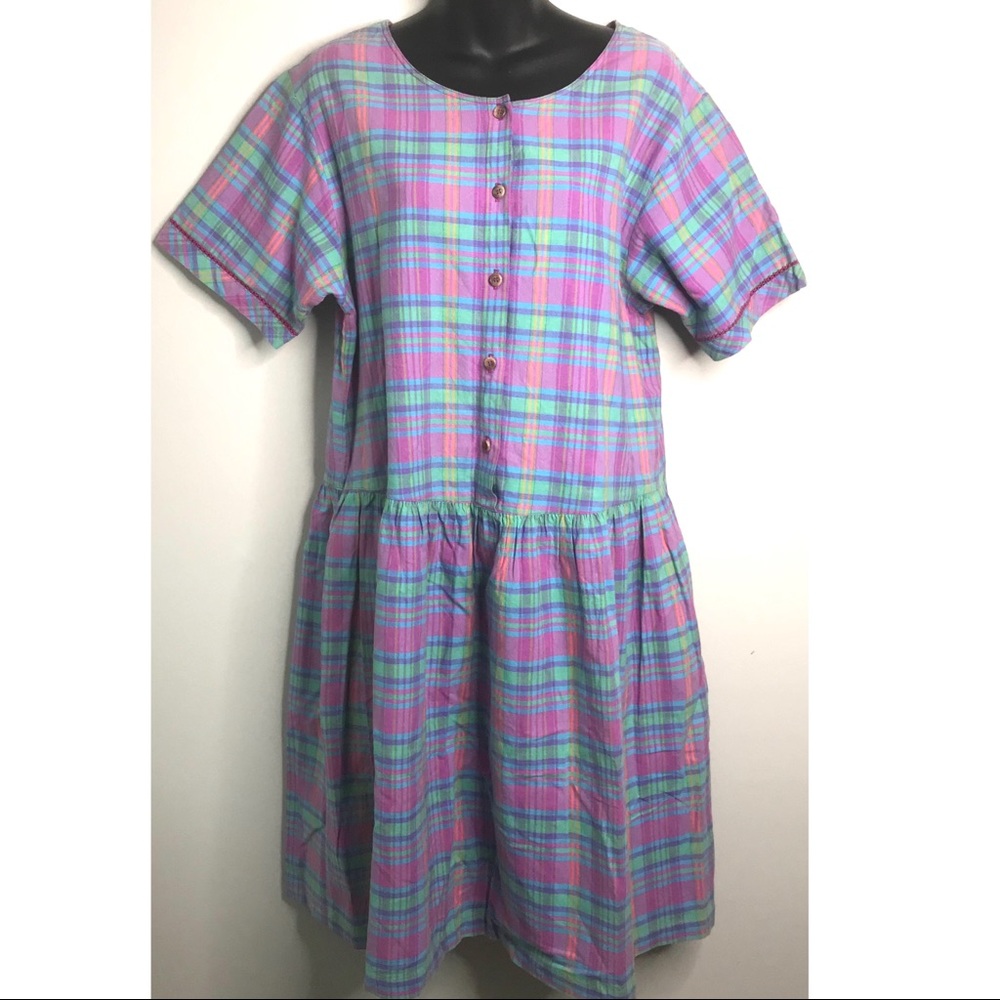 Hanna Andersson cottagecore prairie plaid dress